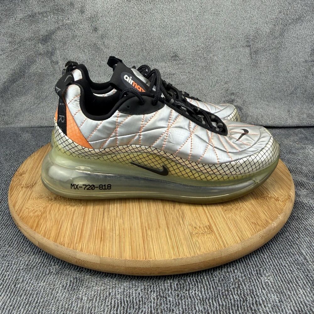 Nike Air Max MX-720-818 Shoes Boys Size 5.5Y Silver Black Sneakers CQ4010-001